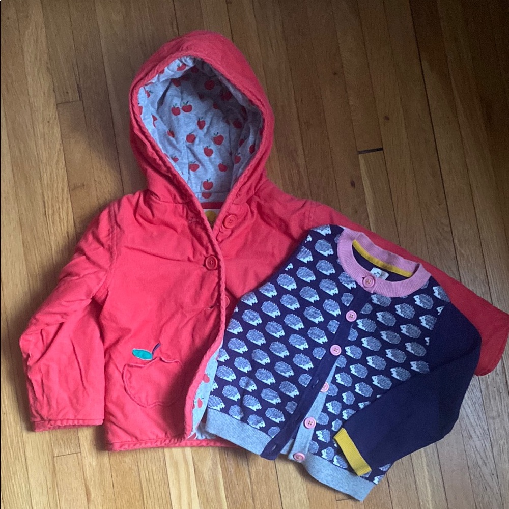 Mini Boden 2-3T Bundle: spring jacket and cotton sweater